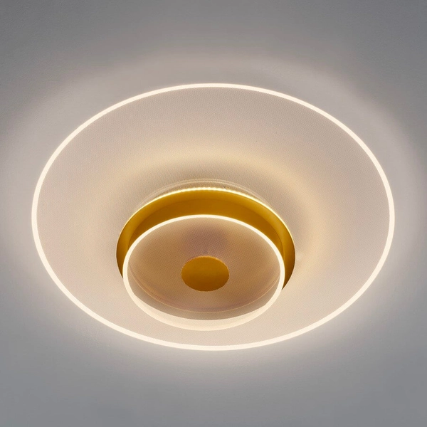 Jadalniany plafon HUARAL LE44443 LED 35W 3000K talerze przezroczysty złota