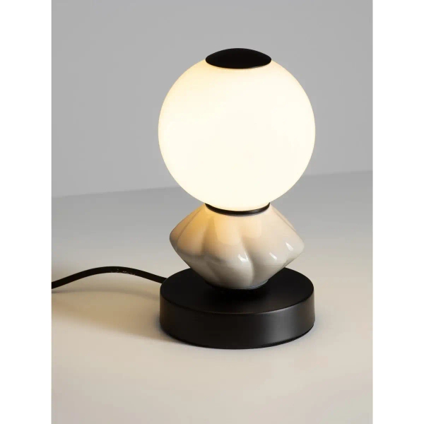 Ceramiczna lampka stołowa MONRETA LE45238 LED 6W 3000K szara biała