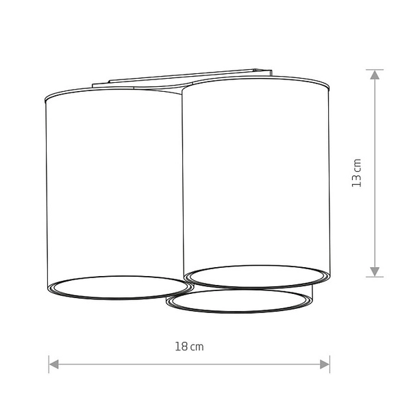 Czarna plafoniera przysufitowa Eye Tone 8092 potrójne tuby hol