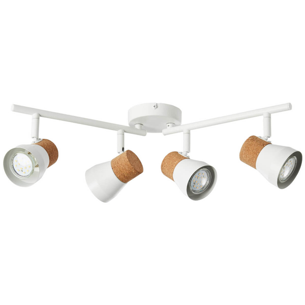 Sufitowa lampa z regulacją Moka 75732/75 wielopunktowa korek biały