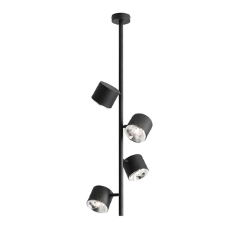 Sufitowa lampa metalowa Bot 1047PL_L2 nowoczesna z regulacją do holu czarna