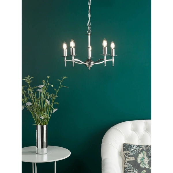 Zwisający żyrandol Marble MAR0538-EH Dar Lighting do salonu pałacowy srebrny