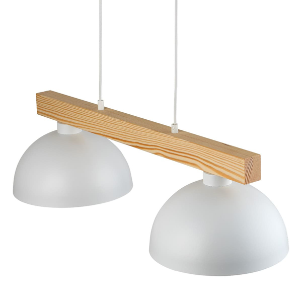 Podwójna lampa wisząca skandynawska Oslo 4713 TK Lighting drewniana biała