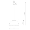 Wisząca lampa do salonu Hemisphere Super 10701 Nowodvorski biała złota
