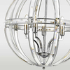 Industrialna LAMPA wisząca ORLANDO P05735CH Cosmolight kulisty zwis świecznikowy na łańcuchu chrom