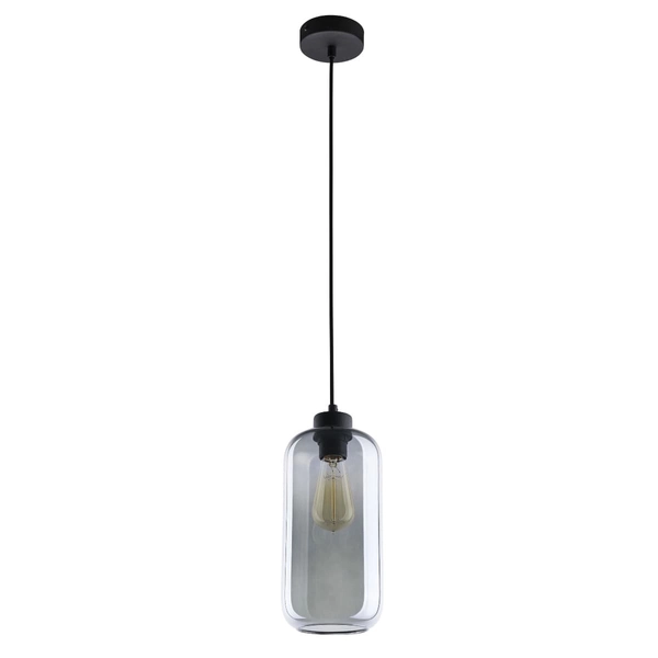 Owalny zwis do salonu Marco 2077 TK Lighting industrialny szklany grafit