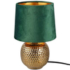 Nocna LAMPKA stojąca EUDORA DL015-50821 RL Light stołowa LAMPA abażurowa na biurko ceramiczna zielona złota