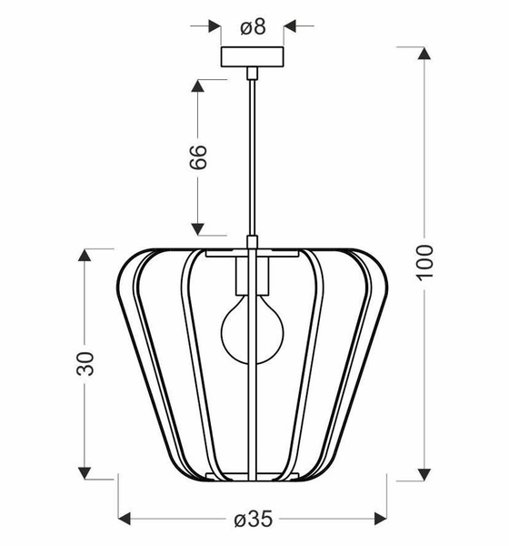 Wisząca lampa druciana Jonas 31-78483 Candellux klatka loft czarna