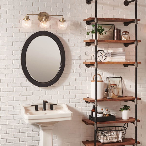 Potrójna lampa ścienna Poppy QN-POPPY3-HB-BATH do łazienki IP44 mosiądz