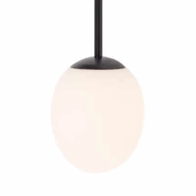 Sufitowa lampa łazienkowa Ice Egg 8124 IP44 jajo metalowa biały czarny