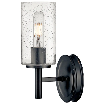 Loftowy kinkiet do salonu Collier HK-COLLIER1-BX szklany czarny