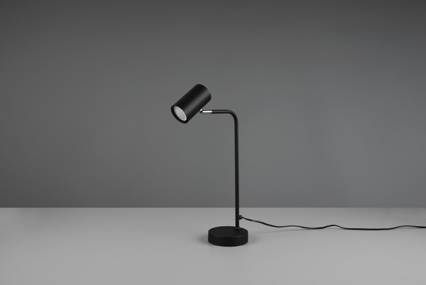 Stołowa LAMPKA stojąca VANTOS DL132512400 Trio metalowa LAMPA regulowana tuba biurkowa loft czarna