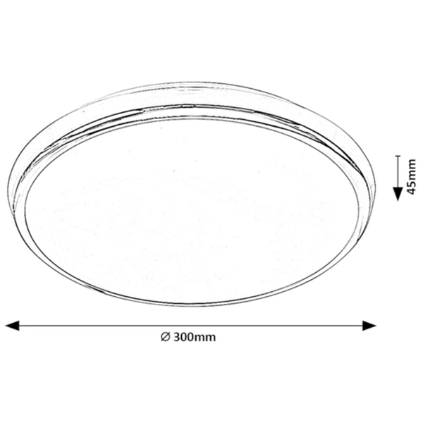 Ledowa lampa sufitowa Balthazar do łazienki 18W 3000-6500K chrom