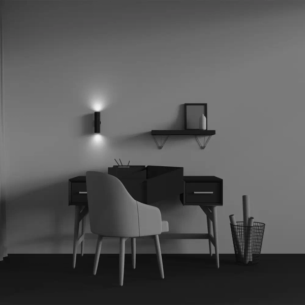 Dwustronna lampa ścienna Calipso C106WL-02-GU10-B czarna