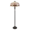 Podłogowa lampa szklana Dragonfly 70940 tiffany z włącznikiem kolorowa