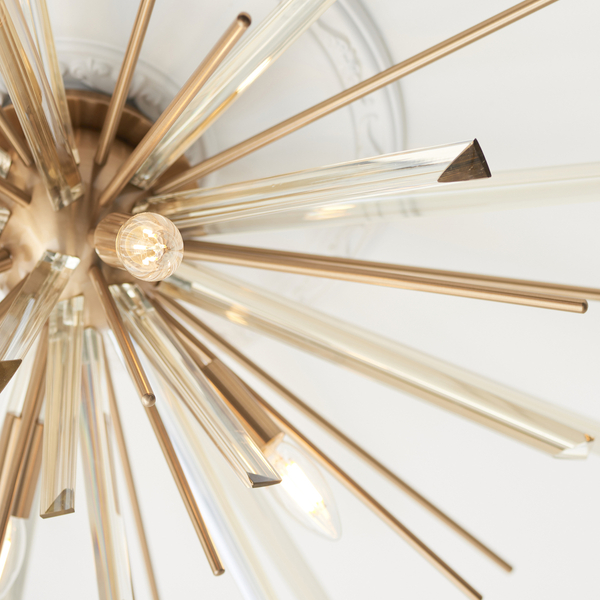 Dekoracyjna lampa sufitowa L&-181937 Light& sticks słońce mosiądz