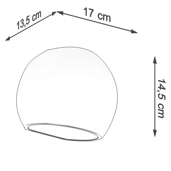 Biała lampa ścienna SL.1026 kulisty kinkiet do przedpokoju