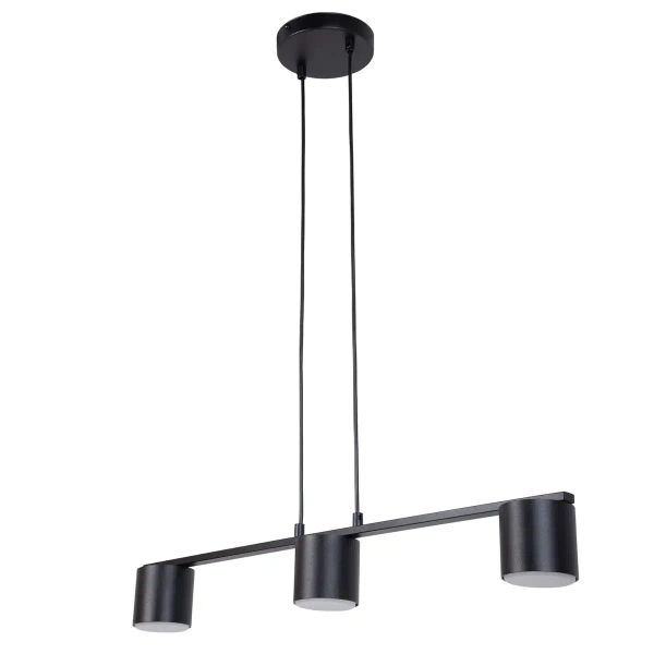 Zwisająca lampa do przedpokoju Mila 3 41344 tuby na belce czarny