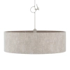 Abażurowa wisząca lampa CEDRO 11666 tkaninowa beżowa