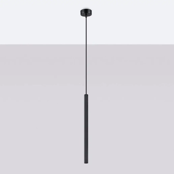 Zwisająca lampa Arche SL.1338 Sollux tuba zwis do sypialni czarna