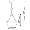 LAMPA wisząca MODERN 306760 Polux metalowa OPRAWA skandynawska zwis biały złoty