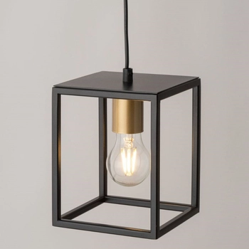 Loftowa lampa wisząca Vigo czarny zwis pojedynczy do biura