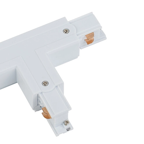 T-ŁĄCZNIK szynoprzewodu uziemienie zewnętrzne - lewe 8243 Nowodvorski do 3-fazowej szyny natynkowej 230V biały