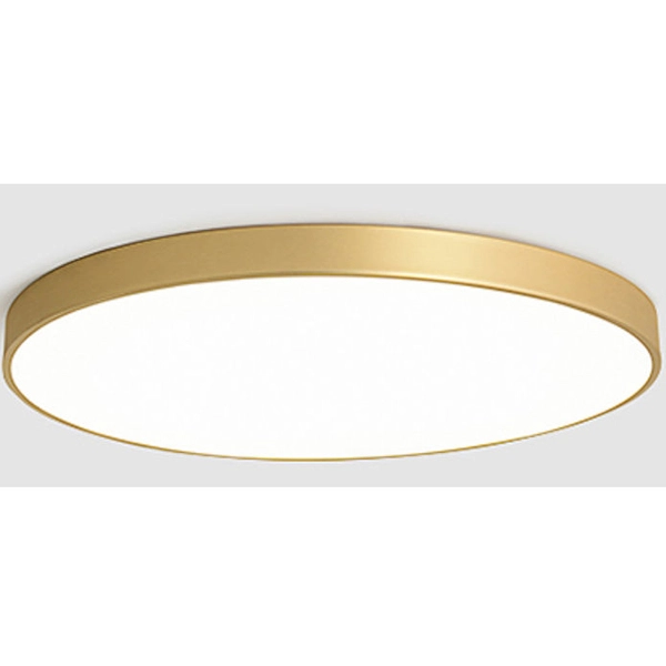 Plafon LAMPA sufitowa CGFLATLEDROUND40 COPEL okrągła OPRAWA metalowa LED 36W 3000K plafoniera round mosiądz biała