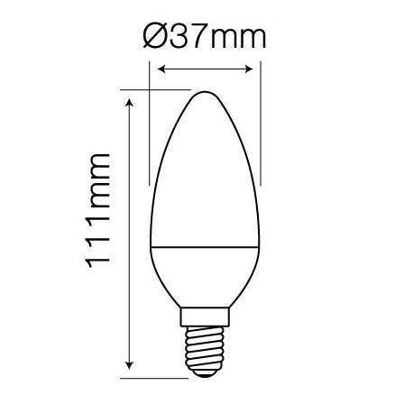 Płomykowa żarówka Lin247576 LED E14 C37 7W 630lm 230V biała ciepła
