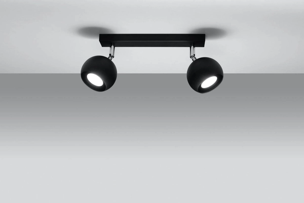 Spot LAMPA sufitowa SL.0444 regulowana OPRAWA listwa kule balls czarne