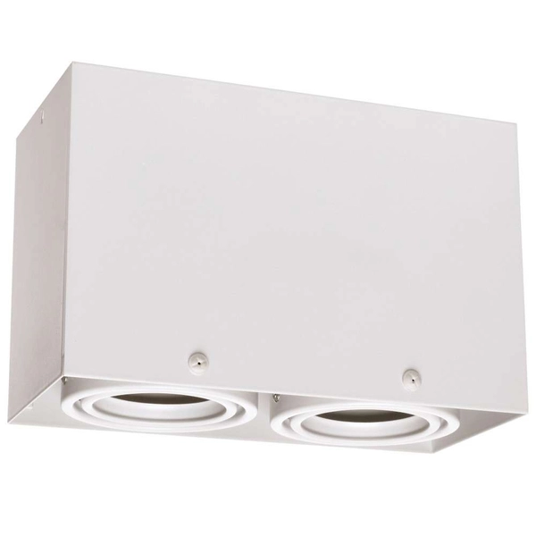 Plafon LAMPA sufitowa BLOCCO ML478 Milagro metalowa OPRAWA natynkowa oczka regulowane prostokąt biały