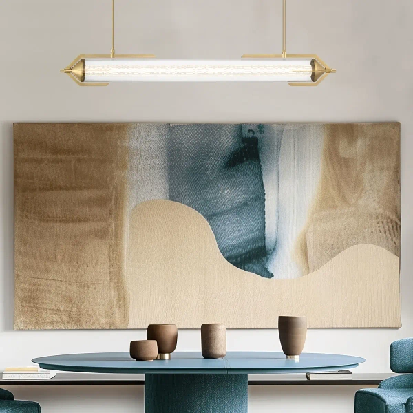 Wisząca lampa szklana tuba Espada QN-ESPADA-LP-BG LED 38W 3000K złoty