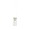 Szklana lampa zwisowa Tibia 109013 tubka żebrowana nikiel