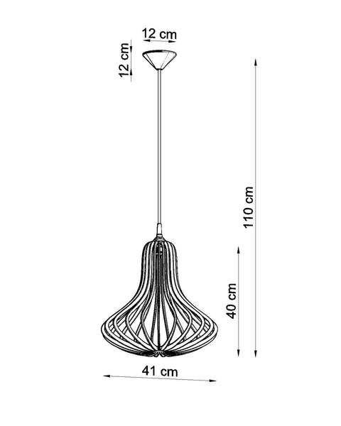 Skandynawska lampa wisząca SL.0641 drewniana klatka do holu