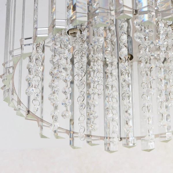 Okrągła lampa sufitowa crystals Hanna 78698 glamour chrom przezroczysty