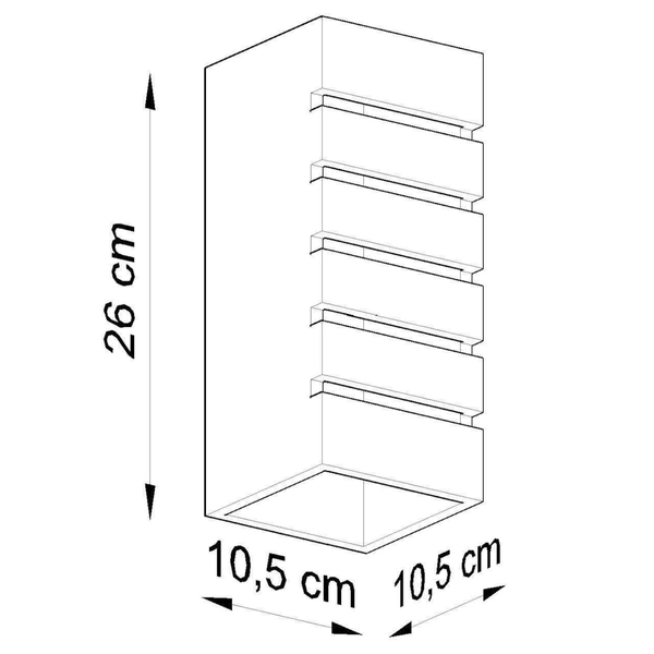Ceramiczna lampa ścienna SL.0161 prostokątna do holu biała