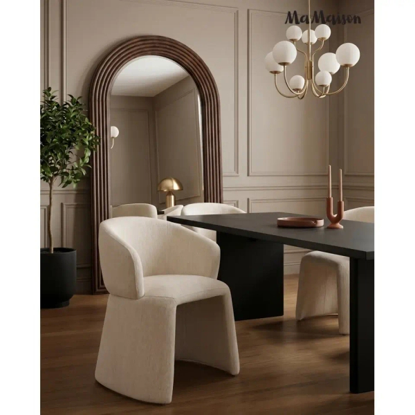 Nowoczesne krzesło TOMI MM001501100363 beżowe tapicerowane 45cm