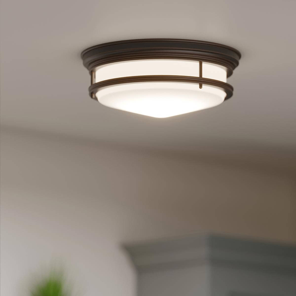 Sufitowa lampa do łazienki Hadley HK-HADLEY-F-OZ Hinkley IP44 brązowy biały