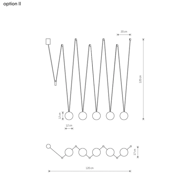 Lampa wisząca designerska kule Sling 10355 Nowodvorski nad stół czarna biała