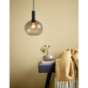 Lampa wisząca Alton 47313047 szklana kula czarny przydymiony