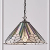 Lampa wisząca Astoria 63937 Endon Tiffany witraż szklany czarny
