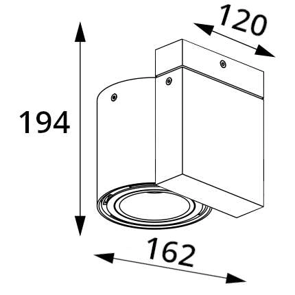 Plafon LAMPA sufitowa TITO U1 T113U1116 Cleoni metalowa OPRAWA natynkowy reflektorek