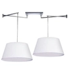 Wisząca lampa abażurowa zestaw Natalia AZ1923+2xAZ2592 nad stół chrom biała
