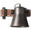 Kinkiet ścienny loft Plow 82110/46  do sypialni drewniany czarny