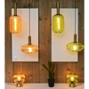 LAMPA wisząca MALOTO 45386/30/33 Lucide loftowa OPRAWA szklany zwis zielony mosiądz