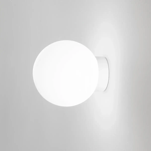 Lampa naścienna okrągła Mapa biała 1xG9 15W szklana kulista ball do salonu 59808