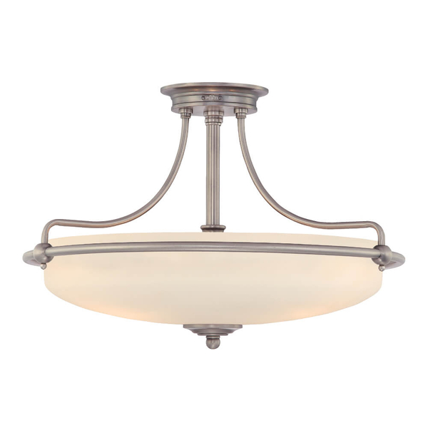 Sufitowa lampa Griffin QZ-GRIFFIN-SFM-C Quoizel biały polerowany chrom