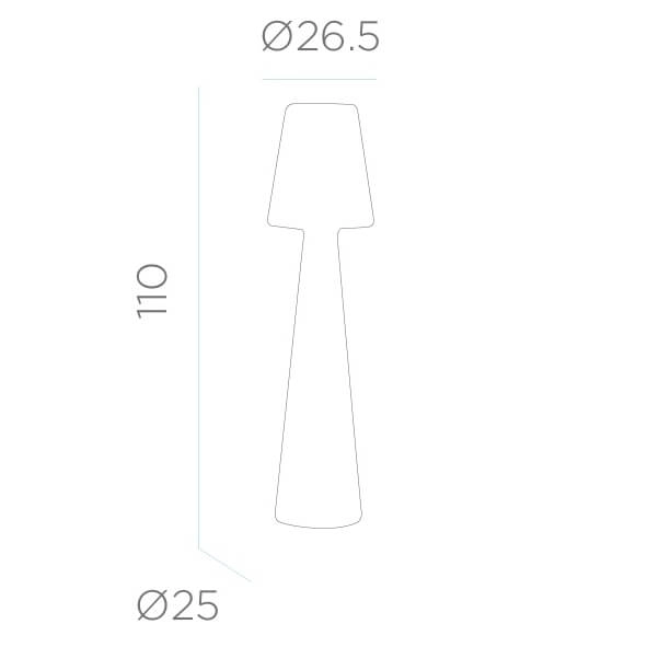 Ogrodowa lampa podłogowa Lola LUMLL110OFNW King Home IP65 dekoracyjna biała