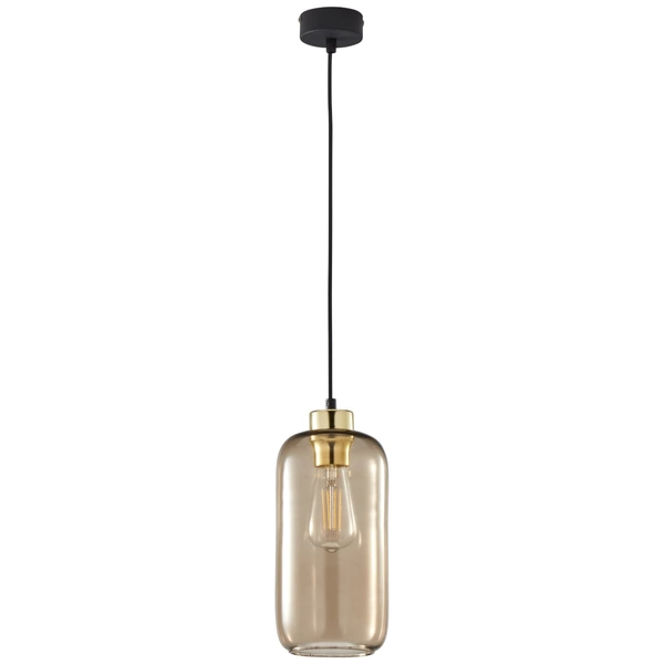 Owalna lampa wisząca loft Marco 3314 TK Lighting szklana brązowa czarna