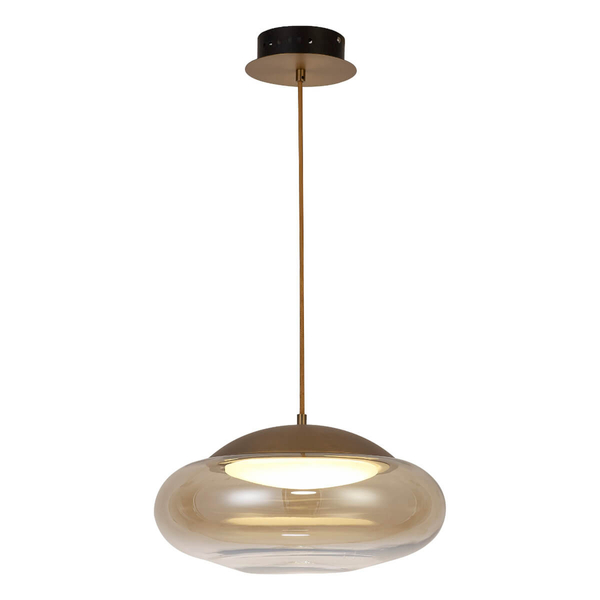 Skandynawska lampa wisząca Helena LED 23W 3000k do holu mosiądz